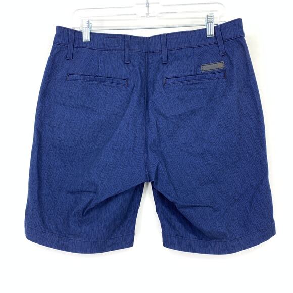 AG Adriano Goldschmeid Wanderer Slim Trouser Short Mens Size 32 Blue Print - Picture 2 of 9